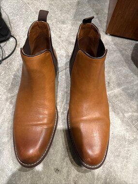 Nordstrom Men's David Chelsea Boot Tan Brown Leather Pull On Size 11 M MSRP $135